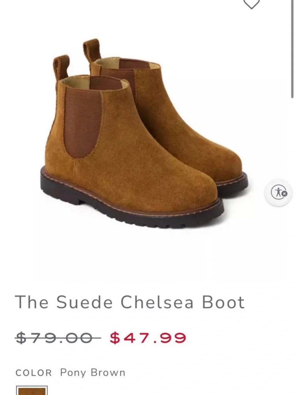Janie and Jack Kids Suede Chelsea Boots - Tan